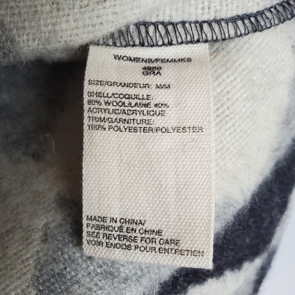 Woolrich X American Eagle  Wool Blend Aztec Southwestern Hooded Blanket Jacket M - Picture 9 of 11